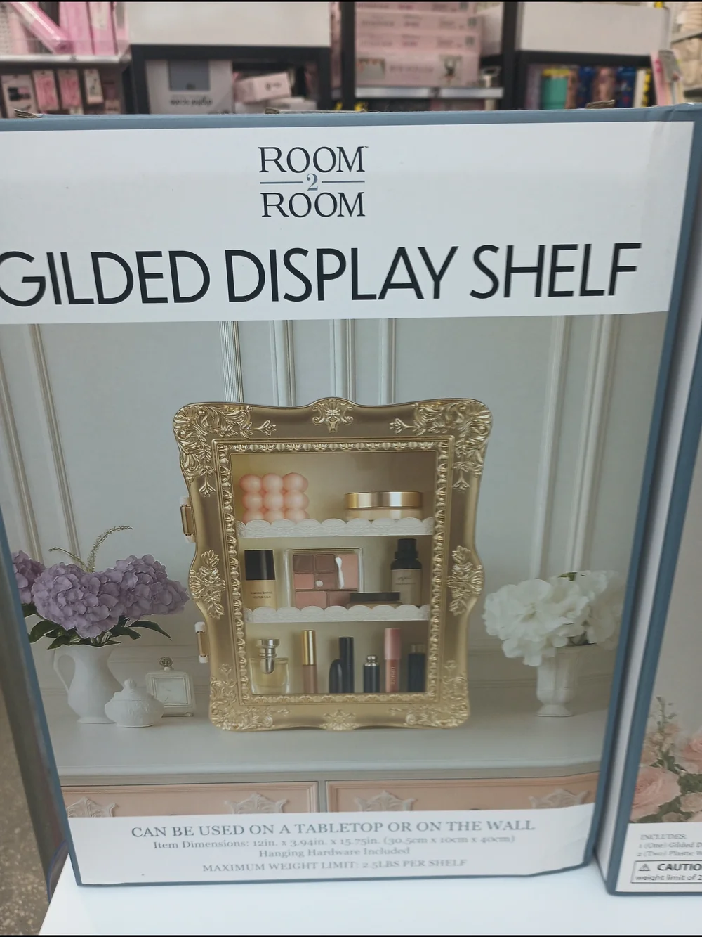 Room 2 Room Gilded Display Shelf - Gold